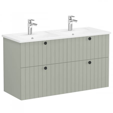 Mobilier de baie - Unitate de baza lavoar baie, cu patru sertare 120 cm, mat retro green, cu angular lavoar / chiuveta baie | 69519