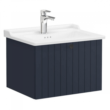 Unitate de baza lavoar baie, cu un sertar 60cm mat dark albastru, cu classical lavoar / chiuveta baie | 69364 [0]