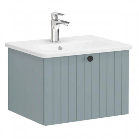Unitate de baza lavoar baie, cu un sertar 60cm mat fijord green, cu rounded lavoar / chiuveta baie | 69355 [0]