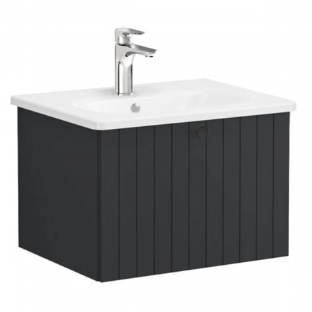 Unitate de baza lavoar baie, cu un sertar 60cm mat graphite, cu rounded lavoar / chiuveta baie | 69356 [0]