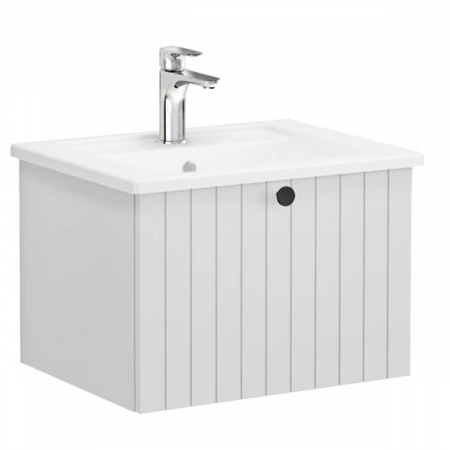 Unitate de baza lavoar baie, cu un sertar 60cm mat gri deschis, cu angular lavoar / chiuveta baie | 69346 [0]