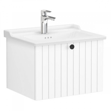 Unitate de baza lavoar baie, cu un sertar 60cm alb mat, cu classical lavoar / chiuveta baie | 69359 [0]