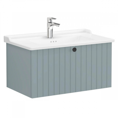 Unitate de baza lavoar baie, cu un sertar 80cm, mat fijord green, cu classical lavoar / chiuveta baie | 69383 [0]