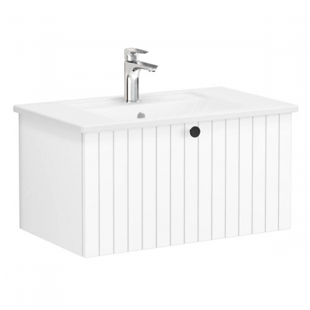 Unitate de baza lavoar baie, cu un sertar 80cm, alb mat, cu angular lavoar / chiuveta baie | 69366 [0]