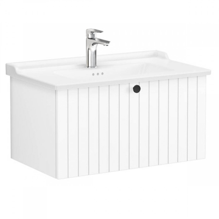 Unitate de baza lavoar baie, cu un sertar 80cm, alb mat, cu classical lavoar / chiuveta baie | 69380 [0]