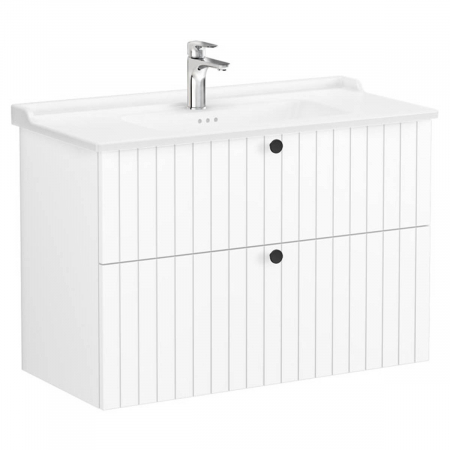 Unitate de baza lavoar baie, cu doua sertare 100cm, alb mat, cu classical lavoar / chiuveta baie | 69464 [0]