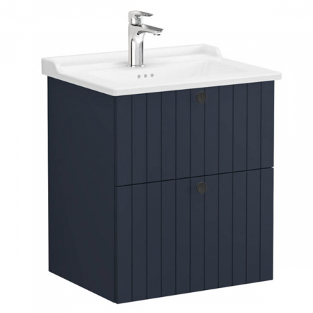 Unitate de baza lavoar baie, cu doua sertare 60cm mat dark albastru, cu classical lavoar / chiuveta baie | 69427 [0]