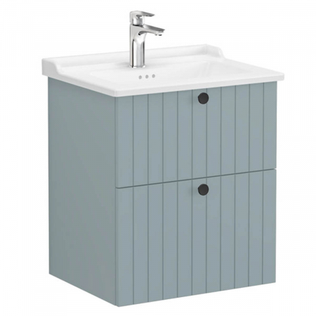 Unitate de baza lavoar baie, cu doua sertare 60cm mat fijord green, cu classical lavoar / chiuveta baie | 69425 [0]