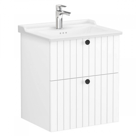 Unitate de baza lavoar baie, cu doua sertare 60cm alb mat, cu classical lavoar / chiuveta baie | 69422 [0]