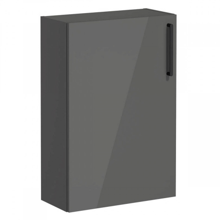 Mobilier de baie - lower unit, 55cm, compact, inalt gloss anthracite, stanga | 66500