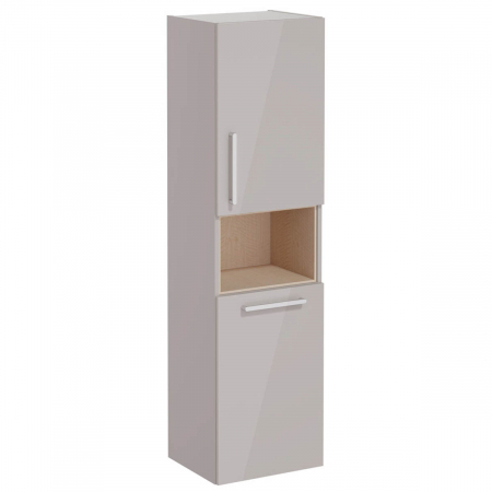 Mobilier de baie - tall unit, 40cm, scurt, cu laundry basket, inalt gloss sahara beige, dreapta | 66232