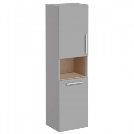 Mobilier de baie - tall unit, 40cm, scurt, cu laundry basket, mat rock grey, stanga | 68006