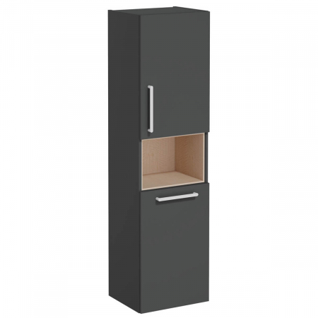 Mobilier de baie - tall unit, 40cm, scurt, cu laundry basket, mat storm grey, dreapta | 68011