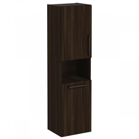 Mobilier de baie - tall unit, 40cm, scurt, cu laundry basket, walnut, stanga | 66234