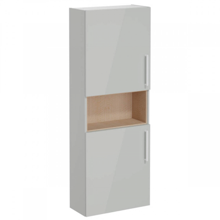 Mobilier de baie - tall unit, compact, scurt, inalt gloss pearl grey | 66251