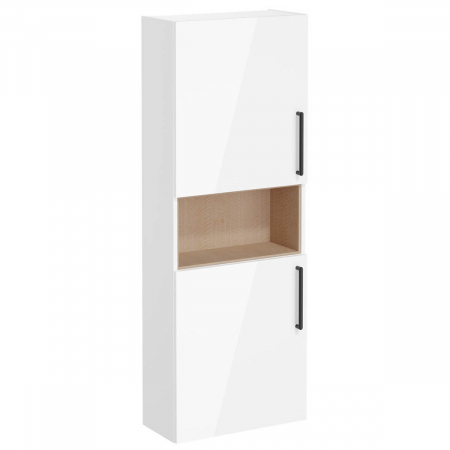 Mobilier de baie - tall unit, compact, scurt, inalt gloss alb | 66249