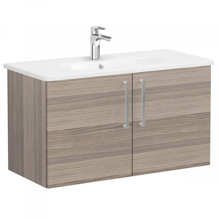 Mobilier de baie - Unitate de baza lavoar baie, cu usi 100cm, cordoba, cu rounded lavoar / chiuveta baie | 68173