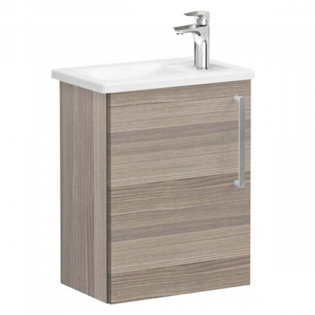 Mobilier de baie - Unitate de baza lavoar baie, cu usi, 45cm, compact, cu dreapta orificiu pentru baterie, cordoba, cu angular lavoar / chiuveta baie stanga | 68061