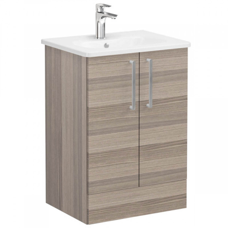 Mobilier de baie - Unitate de baza lavoar baie, cu usi 60cm pe pardoseala, cordoba, cu rounded lavoar / chiuveta baie | 68191
