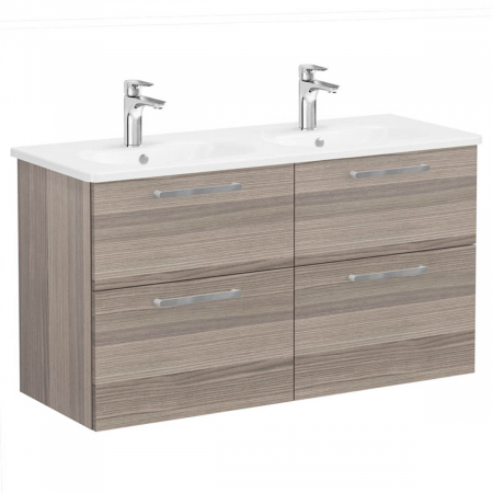 Mobilier de baie - Unitate de baza lavoar baie, cu patru sertare 120 cm, cordoba, cu rounded lavoar / chiuveta baie | 68376