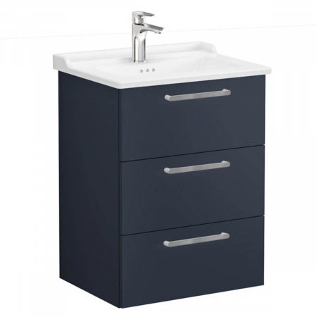 Unitate de baza lavoar baie, cu trei sertare 60cm mat dark albastru, cu classical lavoar / chiuveta baie | 68347 [0]