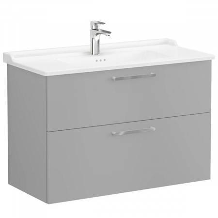 Unitate de baza lavoar baie, cu doua sertare 100cm, mat rock grey, cu classical lavoar / chiuveta baie | 68327 [0]