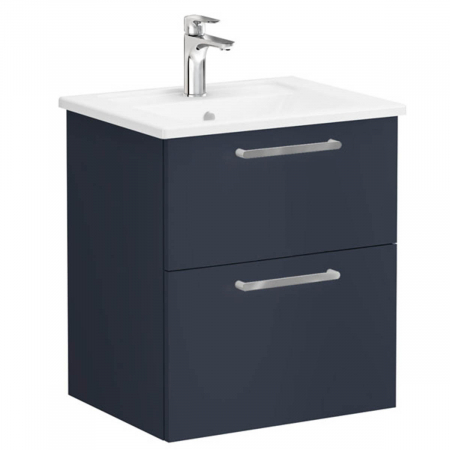 Unitate de baza lavoar baie, cu doua sertare 60cm mat dark albastru, cu angular lavoar / chiuveta baie | 68270 [0]