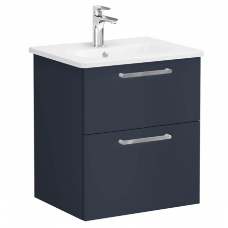 Unitate de baza lavoar baie, cu doua sertare 60cm mat dark albastru, cu rounded lavoar / chiuveta baie | 68273 [0]