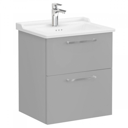 Unitate de baza lavoar baie, cu doua sertare 60cm mat rock grey, cu classical lavoar / chiuveta baie | 68279 [0]