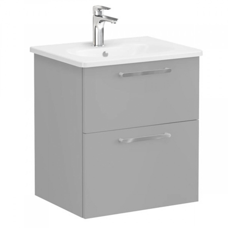 Unitate de baza lavoar baie, cu doua sertare 60cm mat rock grey, cu rounded lavoar / chiuveta baie | 69527 [0]