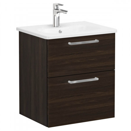 Unitate de baza lavoar baie, cu doua sertare 60cm walnut, cu rounded lavoar / chiuveta baie | 66289 [0]