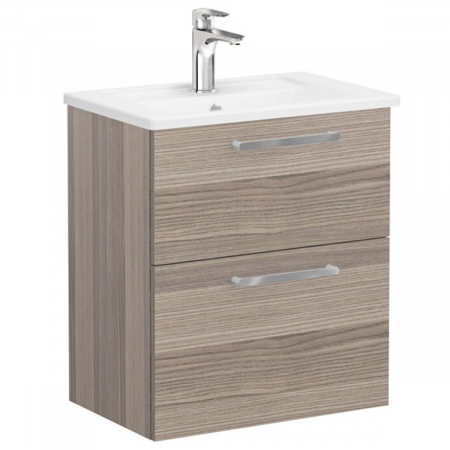 Mobilier de baie - Unitate de baza lavoar baie, cu doua sertare, compact 60cm cordoba, cu angular lavoar / chiuveta baie | 68099