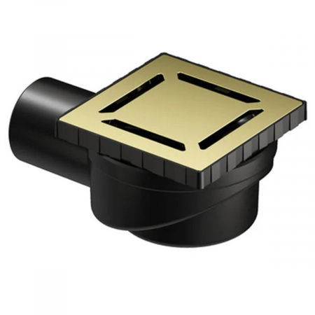 Zone de dus - Canal / rigola de dus 100 010 patrat elegant auriu side50 | 59980054000