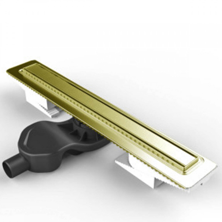 Canal / rigola de dus 100 030 elegant auriu evacuare laterala h:60 | 59980214000 [0]