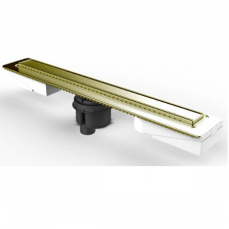 Zone de dus - Canal / rigola de dus 100 080 elegant auriu evacuare verticala s | 59980249000