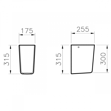 Semipiedestal pentru lavoar, mic | 5280L003-7201 [1]