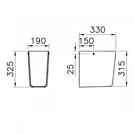 Semipiedestal pentru lavoar, mic | 7292L003-7200 [1]