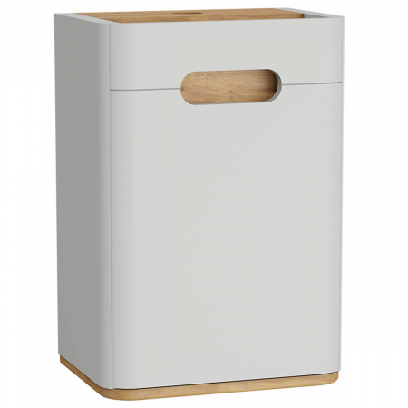 Mobilier de baie - mid unit, 40cm, fara legs, mat gri deschis, dreapta | 66011