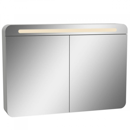 Mobilier de baie - mirror cabinet 100cm, mat gri deschis | 66002