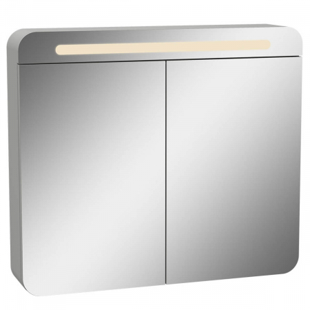 Mobilier de baie - mirror cabinet 80cm, mat gri deschis | 66001