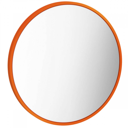 Accesorii baie pentru copii - Oglinda rotunda diametru 40cm pentru baie copii cu rama portocalie | 65866