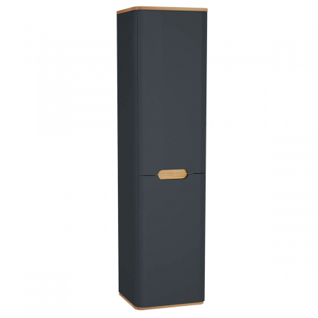 Mobilier de baie - tall unit, 40cm, cu laundry basket, fara legs, mat anthracite, stanga | 60856