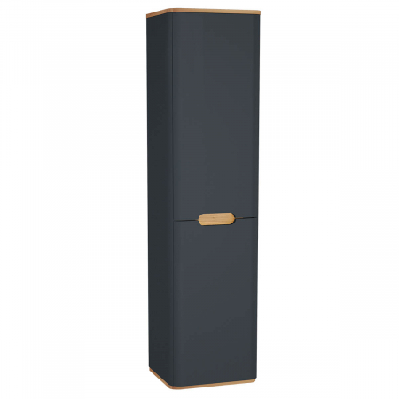 Mobilier de baie - tall unit, 40cm, cu laundry basket, fara legs, mat anthracite, dreapta | 60844
