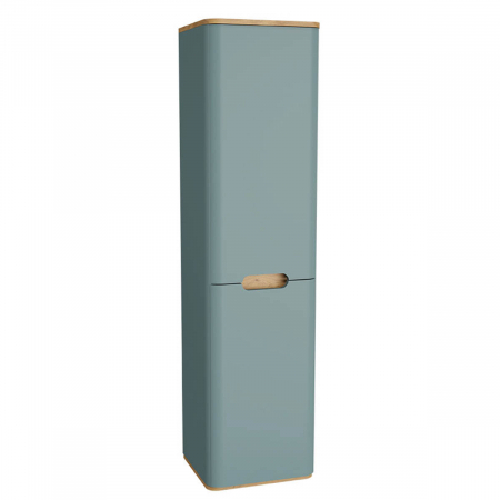 Mobilier de baie - tall unit, 40cm, cu laundry basket, fara legs, mat fjord green, dreapta | 65893