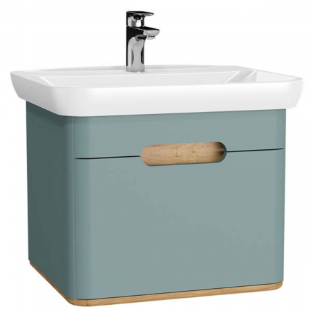 Mobilier de baie - Unitate de baza lavoar baie, 65cm, cu 1 drawer, fara legs, mat fjord green | 65873