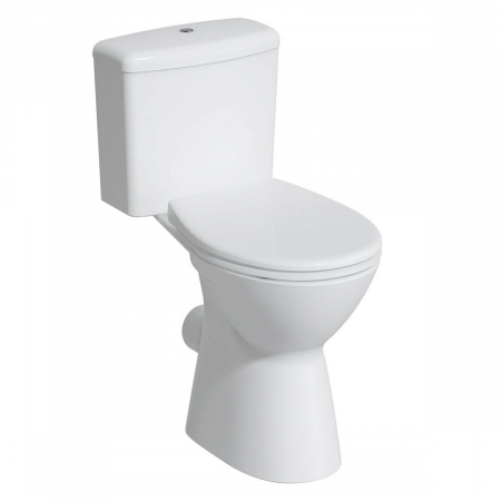 Vase WC clasice / monobloc - Vas WC compact cu spatele deschis, 65cm, inalt, evacuare orizontala | 7821L003-0075