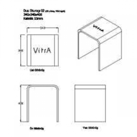 Scaun pentru dus din acril, transparent | 59950242000 [1]