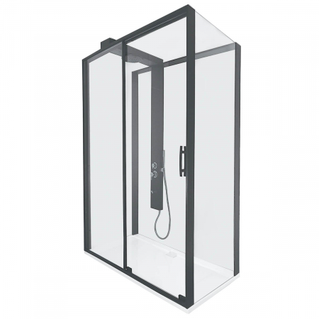 Cabine de dus - Sliding 120x90cm, stanga - negru | 59880021000