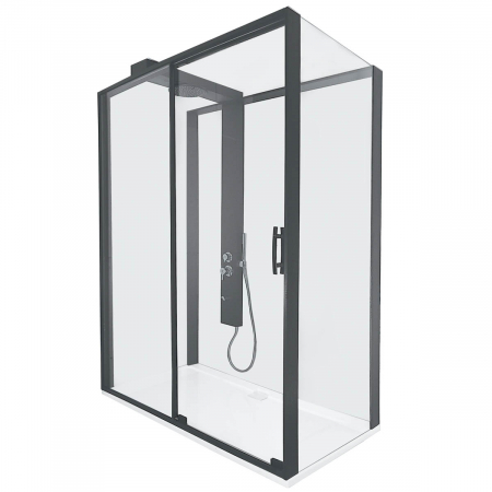Cabine de dus - Sliding, 160x90cm, stanga, negru | 59890021000