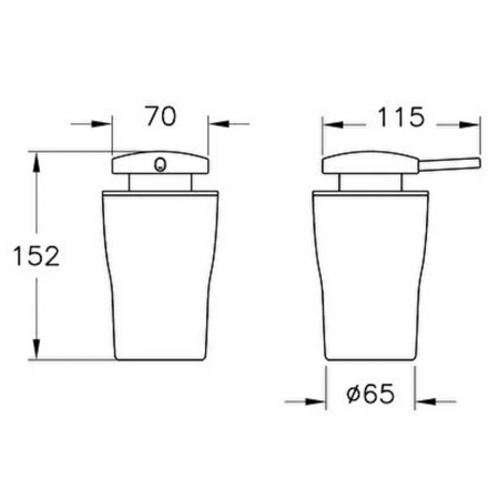 Dozator / dispenser sapun lichid, chrom / mat alb | A4432057 [1]